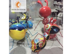 【上海升美】彩绘蚂蚁玻璃钢雕塑树脂模型摆件雕塑定制