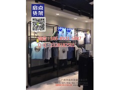 KM男装货架高低流水台,KM服装货架,KM货架效果图