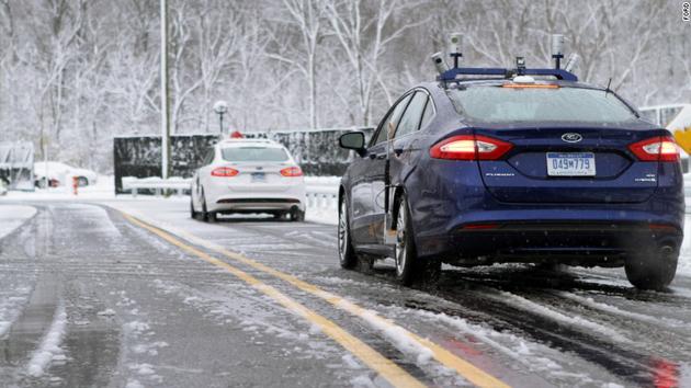 福特自動駕駛汽車使用3D地圖檢測積雪道路