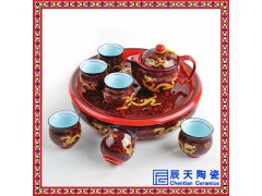 家用青花整套功夫茶具实木茶盘全智能整套功夫茶具套装图3