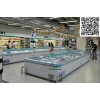 超市节能组合岛柜，冷冻食品展示冷柜，大型推拉玻璃门卧式冰箱