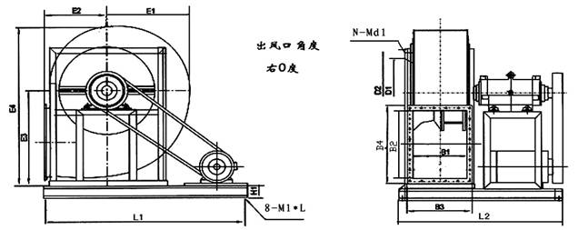 f4-72c 型玻璃钢离心风机安装尺寸