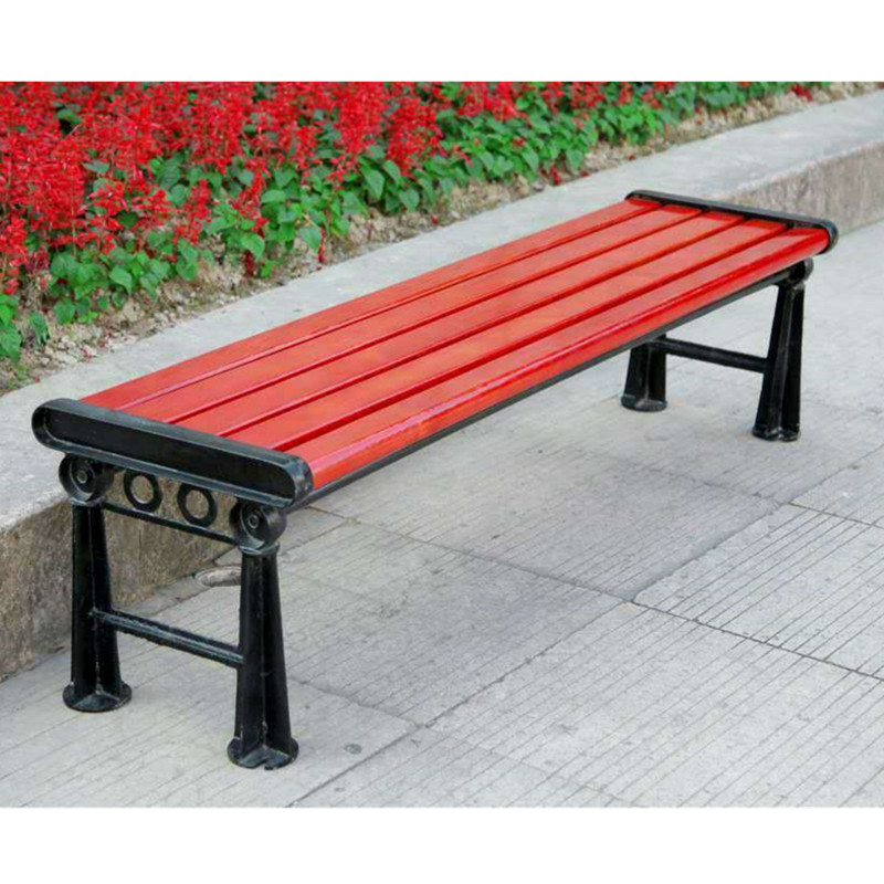 公园 广场休息平蹬 H型 铸铝脚木质长条平蹬 质优价低